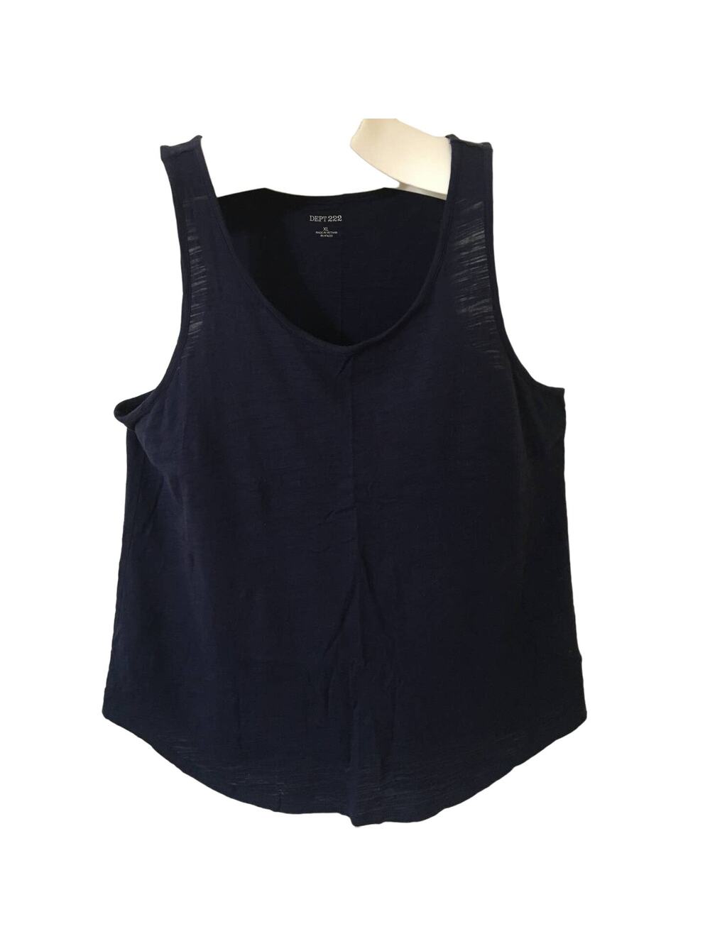 DEPT 222 XL Navy Blue Tank Top With Scoop Neck and Hem